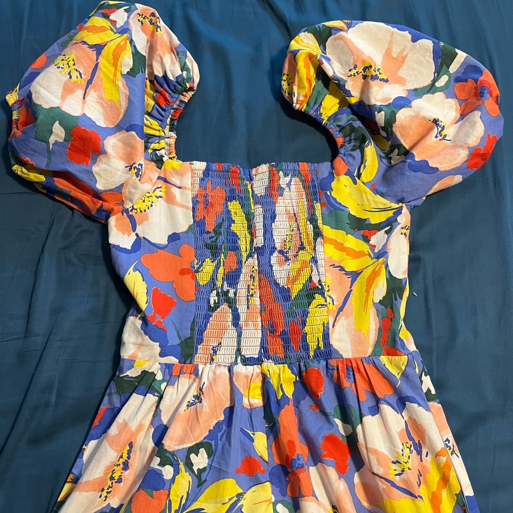 Vince Camuto Off-Shoulder Floral Midi Dress - Picture 5 of 6